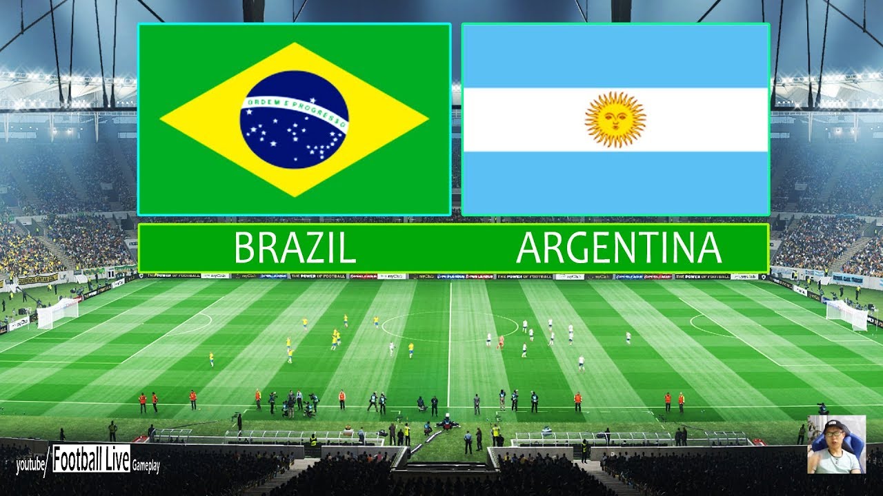 BRAZIL VS ARGENTINA Full Match and Amazing Goals PES 2019 Gameplay PC