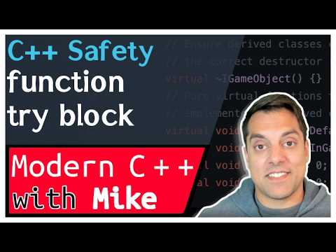 Try blocks on functions - C++ Safety part 10 of n | Modern Cpp Series Ep. 243