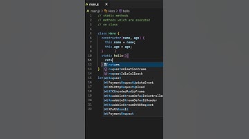 Javascript : Class Static method
