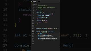 Javascript : Class Static method