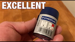 Details Staedtler Metal Double Hole Sharpener with Tub Update