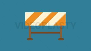 Construction Barrier Icon Animation [MOV & GIF]