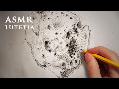 ASMR Lutetia Asteroid Drawing | Space Facts 1 Hour