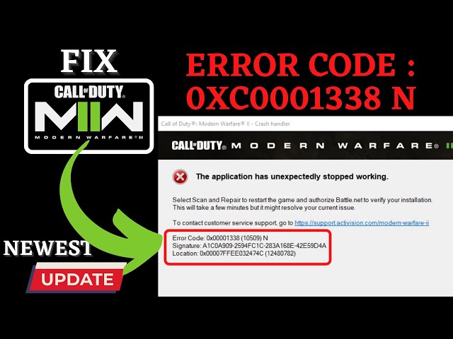 Error Code 0x00001338 in COD: Modern Warfare 2