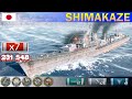 ✔ Утопил всех на Эсминце "Shimakaze" X уровень Япония | [ WoWS ] World of WarShips REPLAYS