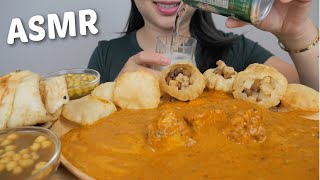 ASMR Delicious BUTTER Chicken with Crispy Golgappa and Butter Naan *No Talking Eating Sounds | N.E