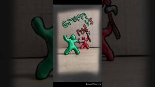 animation green vs red clay man, анимация зелёный против красного пластилина #clay #animation