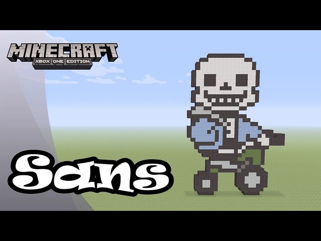 Did a Sans pixel art in Minecraft, thought you guys would enjoy it (Colored  lighting would make this much better.) : r/Undertale