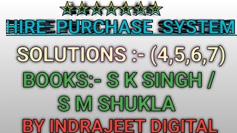 #12k #Hire_Purchasese_System|#part3|#S_K_Singh/#S_K_singh #book  #B.com||