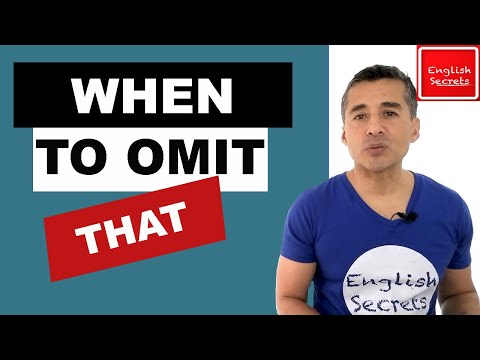La forma más fácil de aprender: Cuando omitir THAT