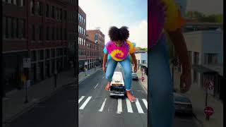 Giantess Destroys Another Bus.