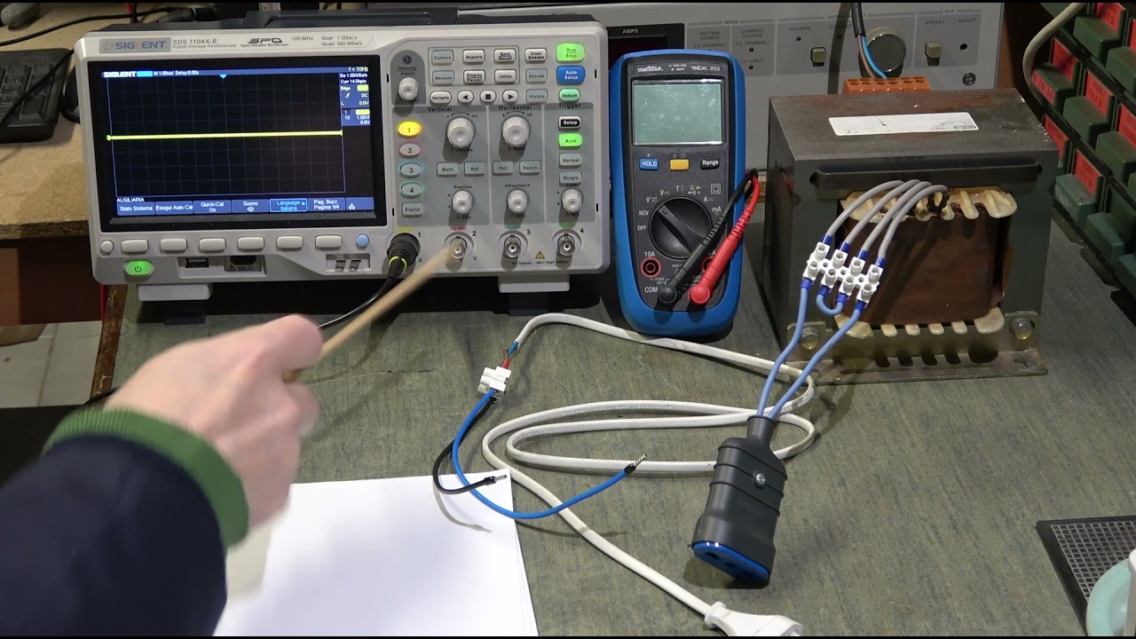 OP 124: misura 220 volt con oscilloscopio