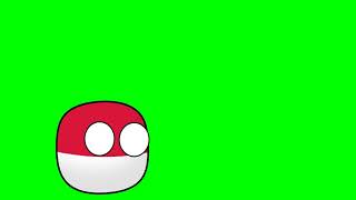 Polandball Pulling down Green screen