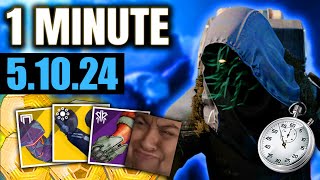 WEIRD Exotic Rolls at Xur  (Xur in 1 Minute: 5/10/24)