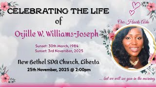 Celebrating the Life of Orjille Williams-Joseph || November 25th, 2025 @ 2:00 PM || New Bethel SDA