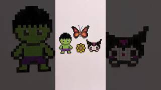 Kuromi pixel art ചെയ്യാം|DIY pixel art/easy kuromi pixel art|#youtubeshorts#shorts#shortsfeed#diy#yt
