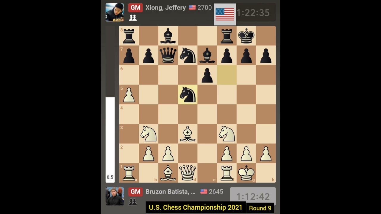 Lazaro Bruzon Batista Vs GM Jeffrey Xiong | U.S. Chess Championship 2021 R 9 | @ChessTricksPuzzles