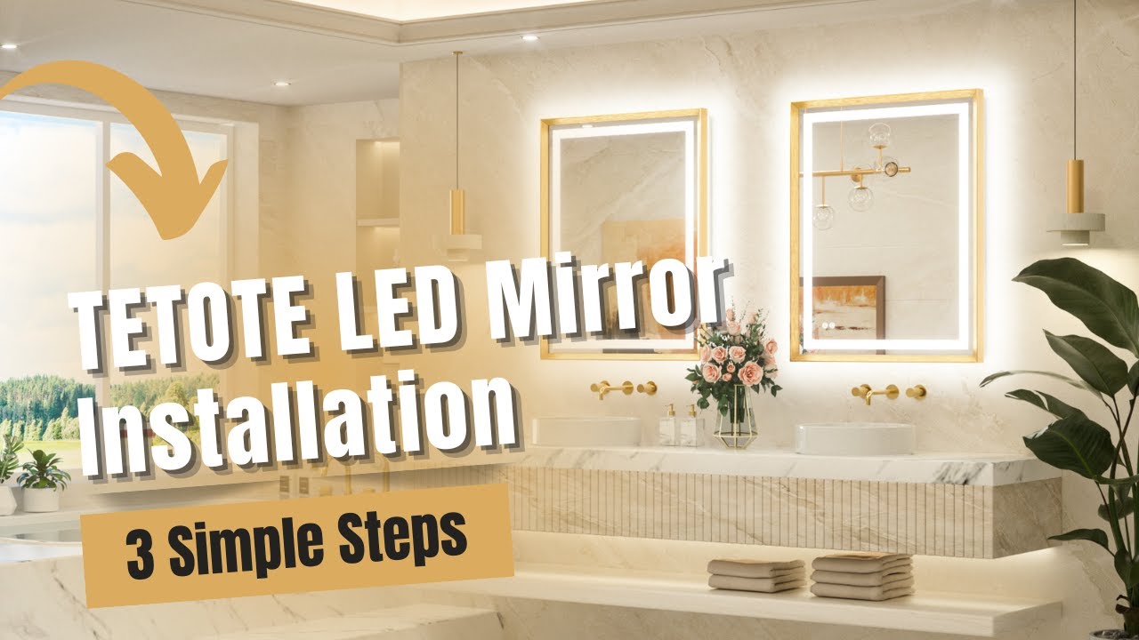 TETOTE LED Mirror Installation | How to Install the LED Mirror: 3 Simple Steps!