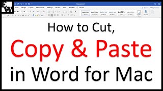 How to Cut, Copy, and Paste in Word for Mac