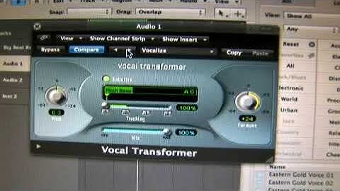 Vocal Transformer Plug-In for Logic Pro