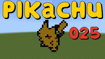 Minecraft Pixel Art Tutorial - Pikachu Sprite (Pokemon #025)