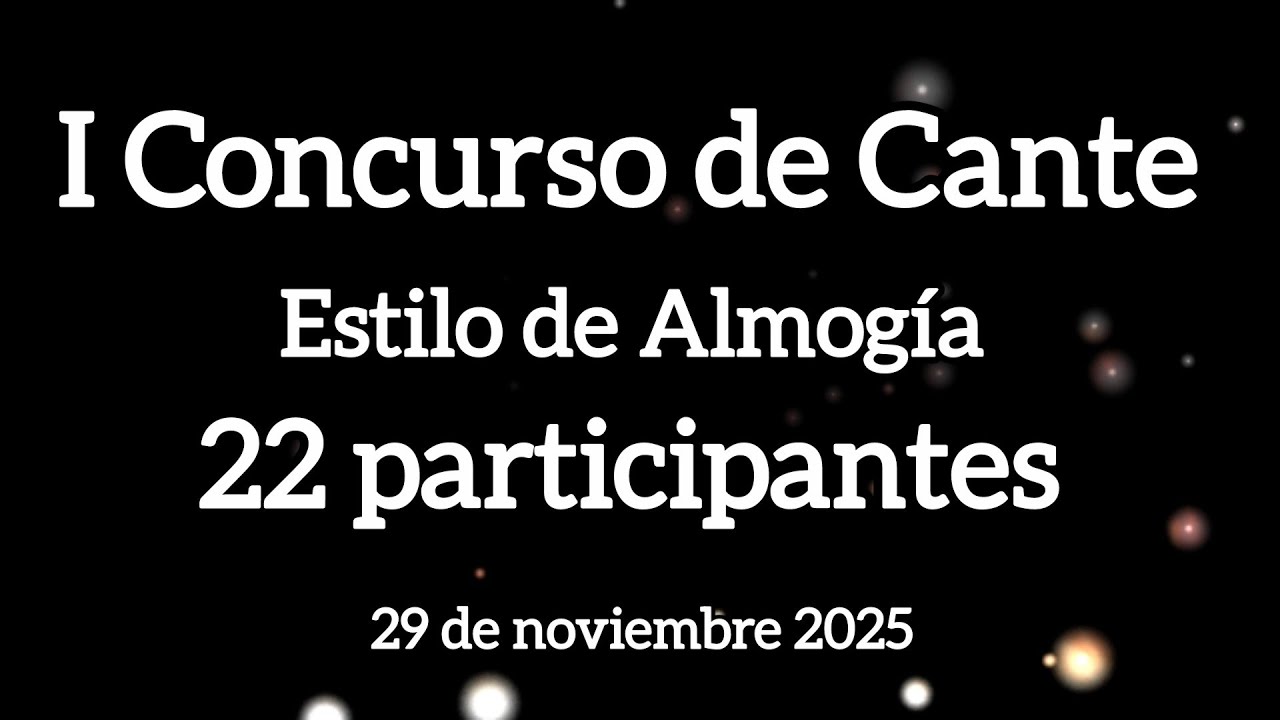 I Concurso de Cante de Verdiales Estilo Almería. 29 Noviembre 2025.