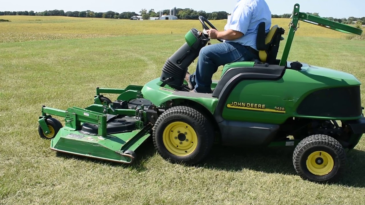 John Deere 1420 Riding Lawn Mower 72 Front Deck Youtube