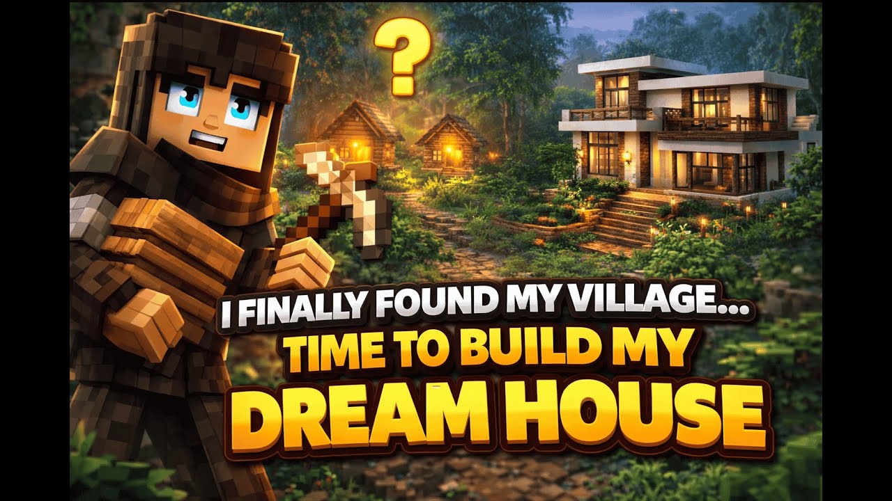 I Finally Found My Village… Time to Build My Dream House | Minecraft ...