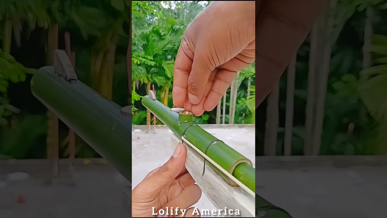 "Homemade Bamboo Gun Challenge | Balloon Shooting with DIY Toy Rifle 😱🔥"