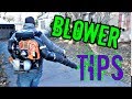 Blower techniques for leaf removal - Backpack blower tips - How to use a backpack blower