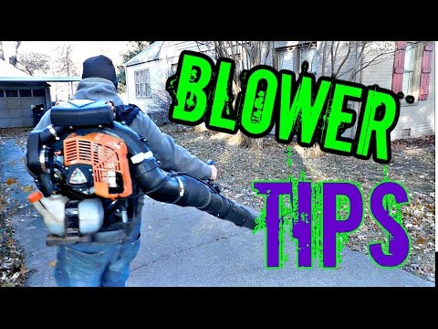 Blower techniques for leaf removal - Backpack blower tips - How to use a backpack blower