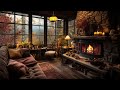 Autumn Rainy Day | Relaxing Fireplace &amp; Rain Sounds | Fall Ambience with Rain in the Forest