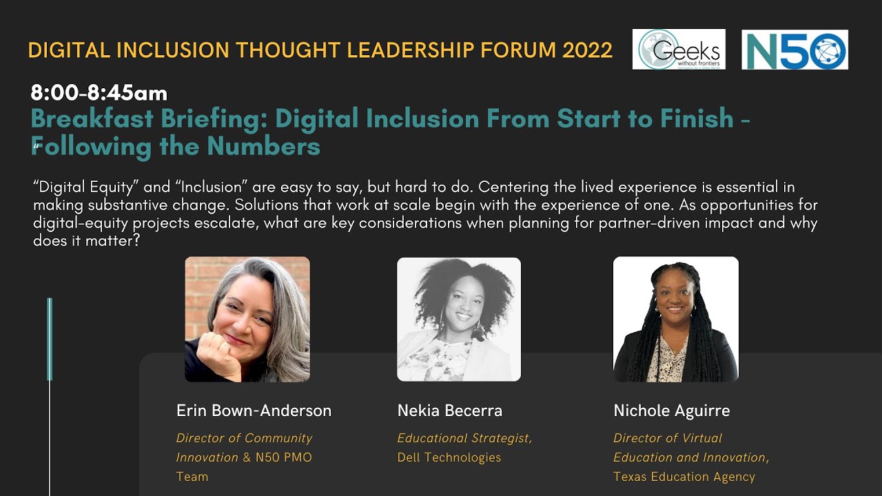 Digital Inclusion From Start to Finish 2022 N50 Digital Inclusion Day