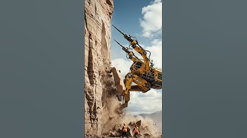 Giant Mech Robot Fall: Cliff Fail 2025 (AI Video)