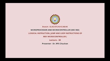 Microprocessor And Microcontroller | Logical Instruction, JUMP and LOOP Instructions | AKTU Digital