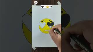 cute emoji drawing mix 🖤+🙄=? #shorts #art #drawing #satisfying screenshot 4