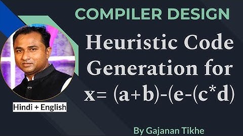 Heuristic Code Generation Algorithm with Example | Compiler Design