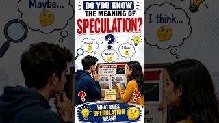 What's that speculation? | अनुमान | #speculation #englishtohindi #shorts #easyenglisheveryday #hindi