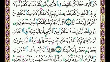   سورة     فاطر    .    .    صفحة   ٤٣٩   .     .      من الأية( ٣٩ ) إلى الأية( ٤١ )