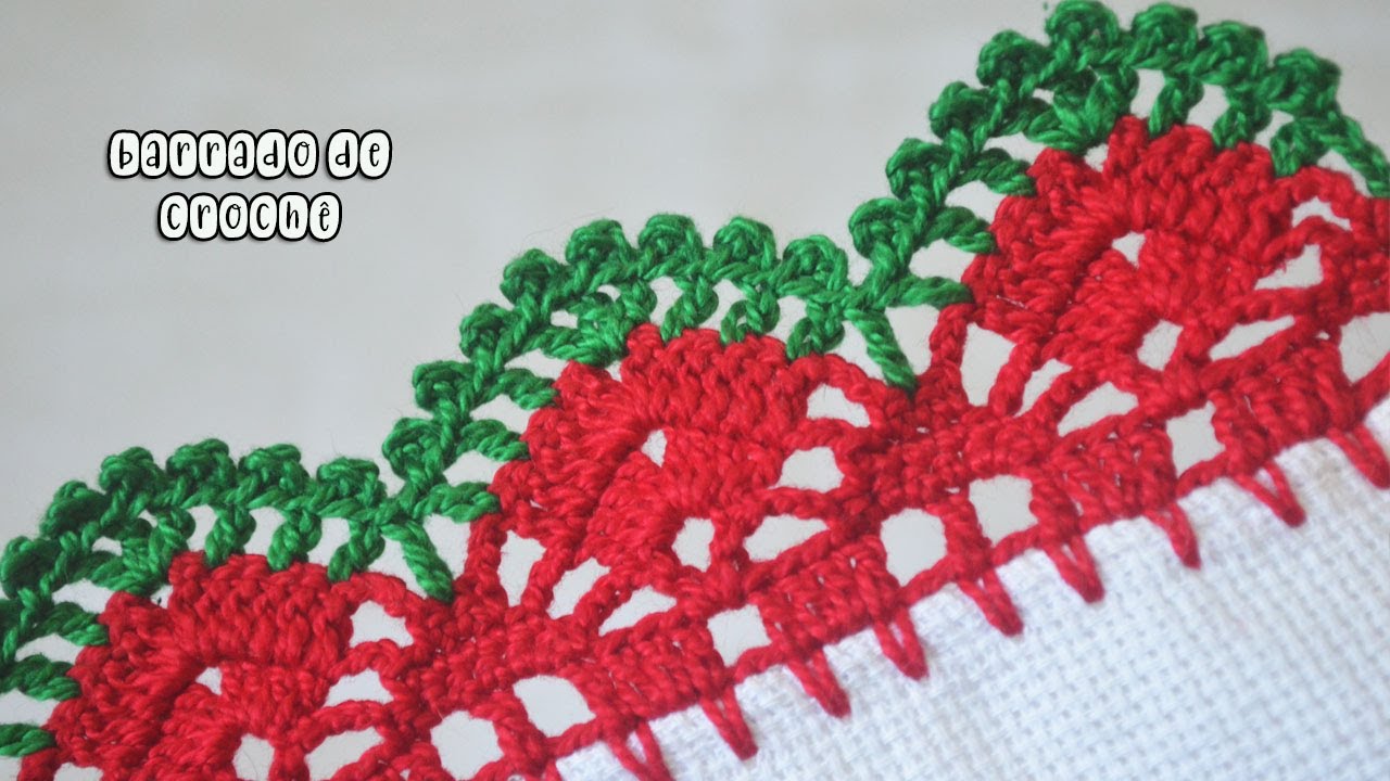 BARRADO DE CROCHÊ DE NATAL FÁCIL #1220 - BICO DE CROCHÊ