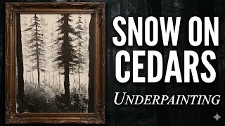 Snow on Cedars underpainting walkthrough