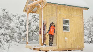 Building a Cabin - The Final Details and Fresh Snow