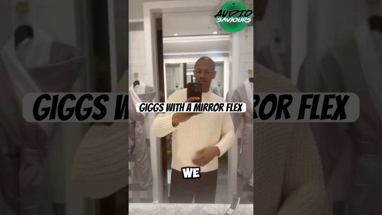 Giggs With A Mirror Flex In His Stone Island Jumper 