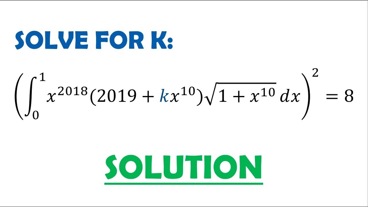 Solution 71: Forcing the u-Substitution to Work - YouTube