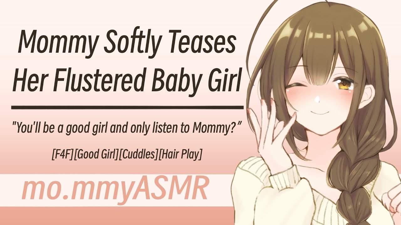 Мама нежно дразнит свою взволнованную малышку [F4F][Хорошая девочка][Объятия][Игра с волосами]