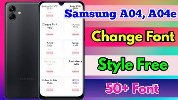 how to change font style in samsung a04 | samsung a04 font style change