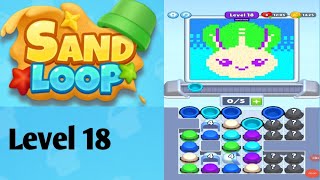 Sand loop level 18  solution and walkthrough for gameplay 