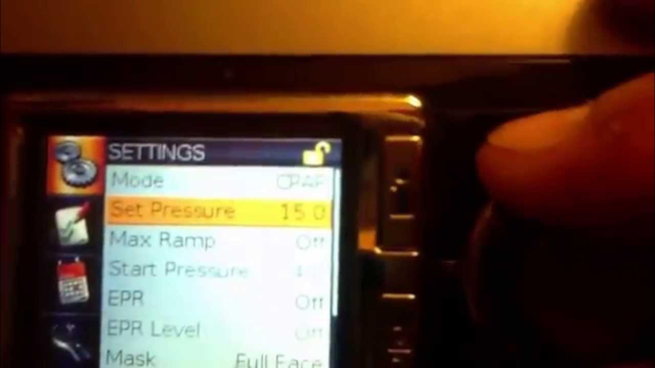Setting your own air pressure on a resmed cpap YouTube