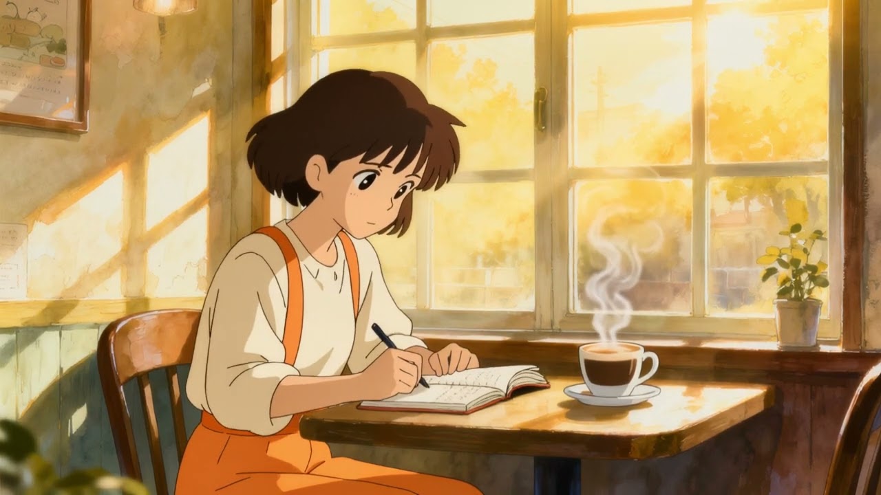 Morning Coffee Lofi – Soft Guitar & Cafe Ambience for Peaceful Study and Focus