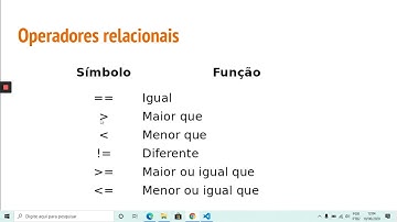 Operadores Relacionais